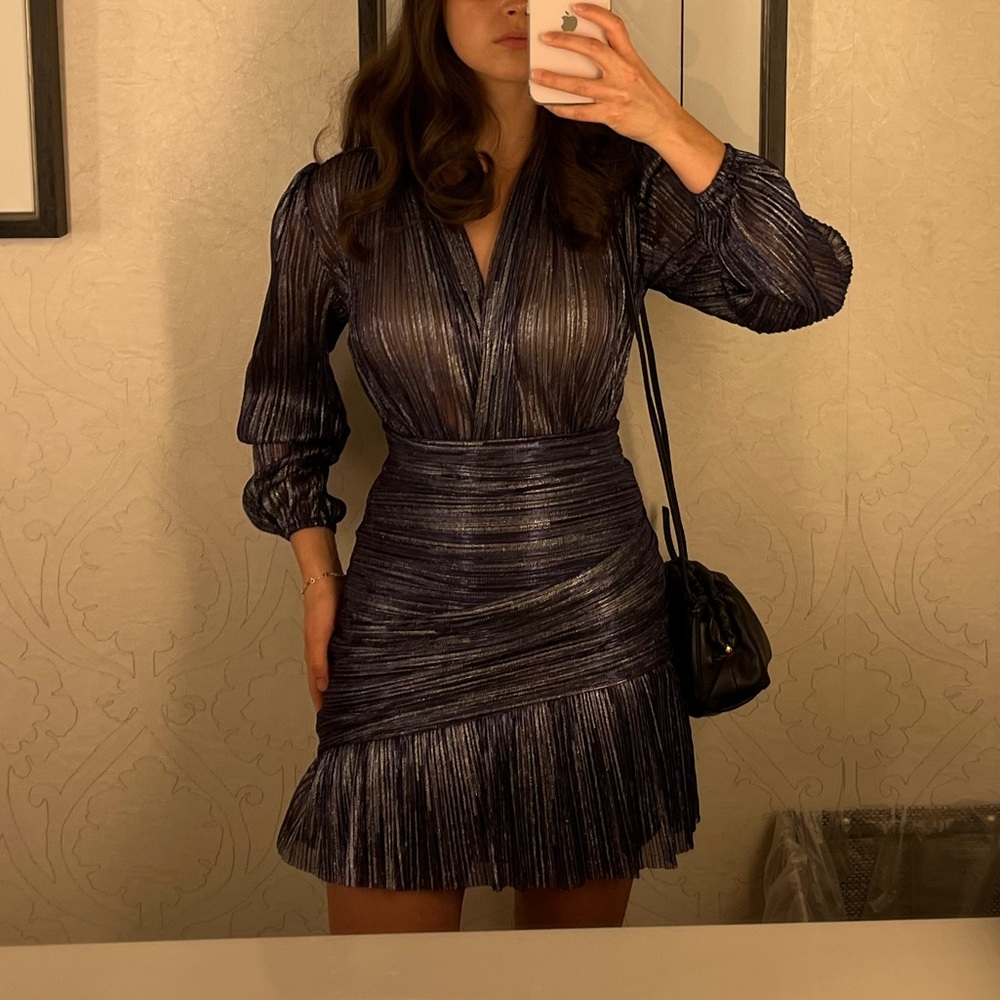 Maje Short Lamé Dress